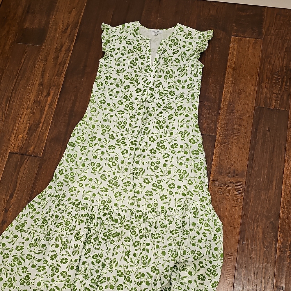 Olivia James XS Green Floral Maxi Dress